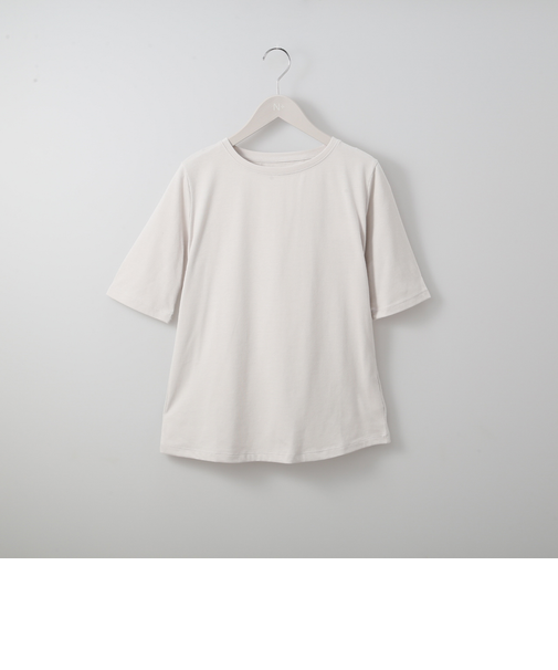 ベーシックボートネック５分袖Ｔシャツ (63102)
