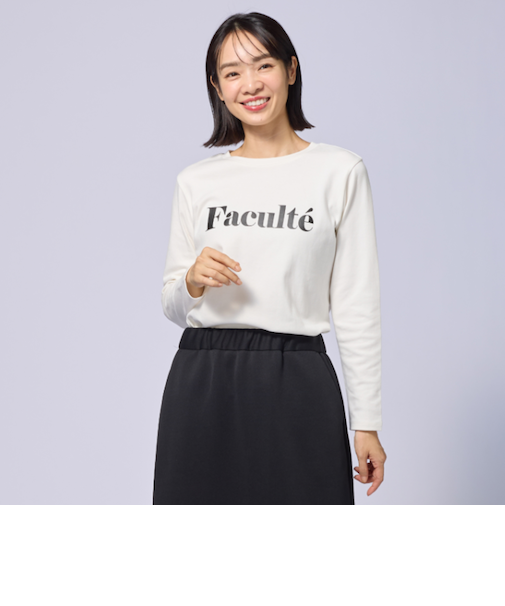 ロゴプリントスムース長袖Ｔシャツ (63107)