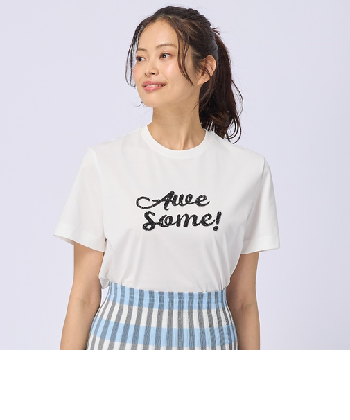 グリッタービーズ刺繍Tシャツ (63115)