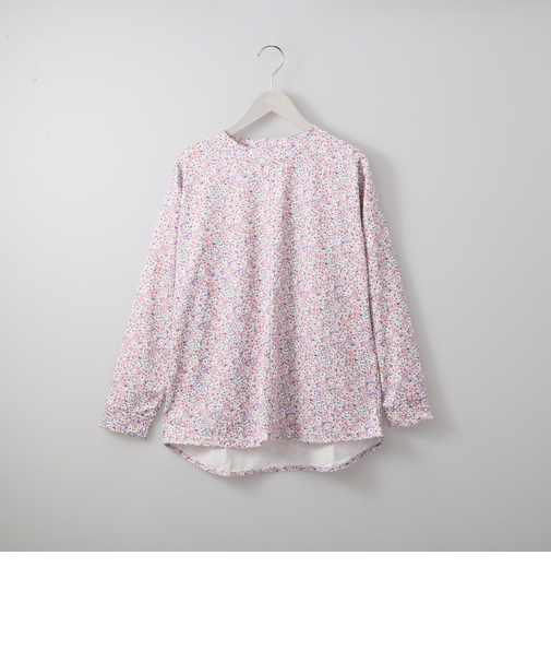 スムース仕立てのイージーウェア花柄プルオーバー (Z3106)