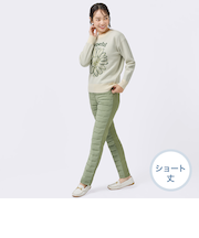 抗菌防臭生地使いあったかダウンパンツショート丈