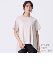 艶やかシルケット布帛切り替えプルオーバー　(65112)