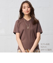 なめらかコットンＶネックプルオーバー
