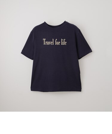 接触冷感ＵＶカットスラブロゴプリントＴシャツ