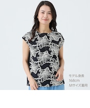 ユリ刺繍ブラウス (55130)