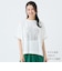 モノクロフラワーパターンＴシャツ　(65146)