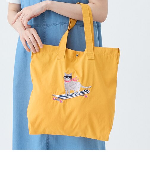 刺繍入り２ｗａｙポケッタブルバッグ　(95169)