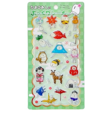 たまごあしのぷっくりシールニッポン（95214）