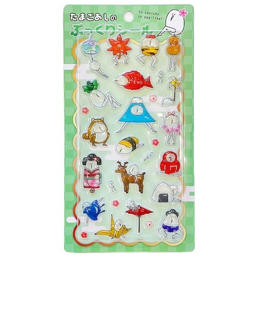たまごあしのぷっくりシールニッポン（95214）