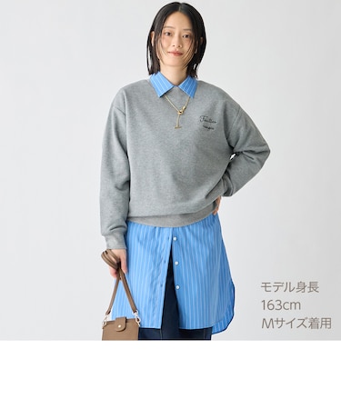 裏毛ロゴ刺繍プルオーバー　(66110)