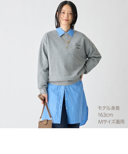 裏毛ロゴ刺繍プルオーバー　(66110)
