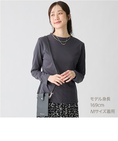 ベーシックモックネックＴシャツ　(66124)