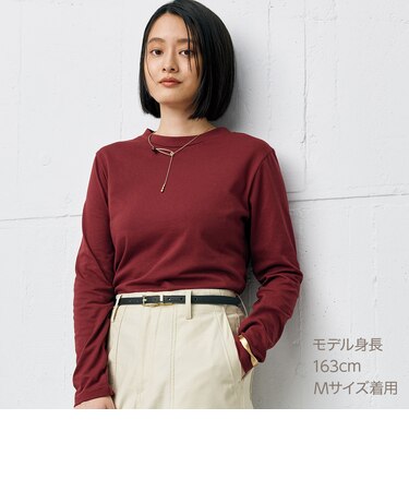 ベーシックモックネックＴシャツ　(66124)