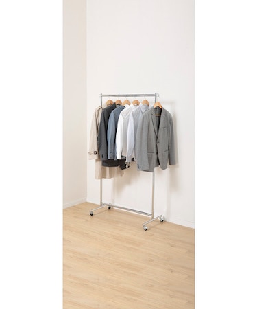 頑丈なハンガーラック　シングル(クロムR)