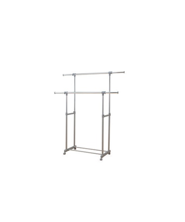 縦横に伸縮できるダブルタイプハンガーラック ロビン(EX ダブル)