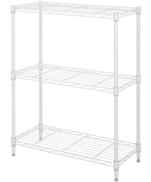 ホワイト スチールラック 2段 スチールラックSTANDARD 65cm幅 2段(DWH)｜デコホームの通販｜&mall