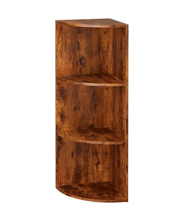 カラーボックス Nカラボ コーナー3段(ミドルブラウン)