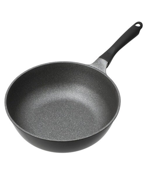 ガス火 超軽量 超深型フライパン(28cm KARUFURA3 ブラック