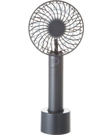 モバイルバッテリー機能付き 充電式ハンディファン(HF316NI_DGY ダークグレー