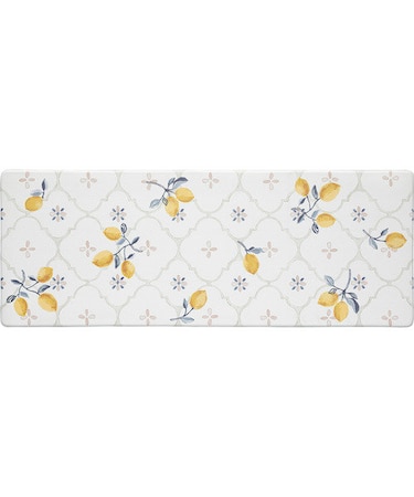 拭けるキッチン用クッションフロアマット(PVC レモン柄 n-ss 45X180)