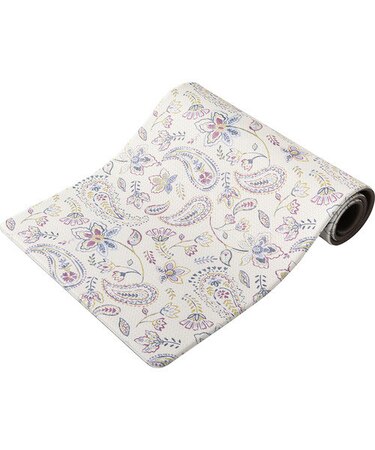 拭けるキッチン用クッションフロアマット(PVC ペイズリー柄 45×240cm)