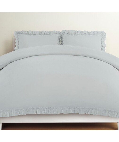 掛け布団カバー　シングル（ウォッシュ フリル F6 GR S）