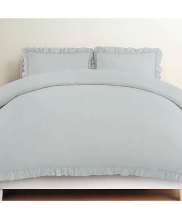 掛け布団カバー　セミダブル（ウォッシュ フリル F6 GR SD）