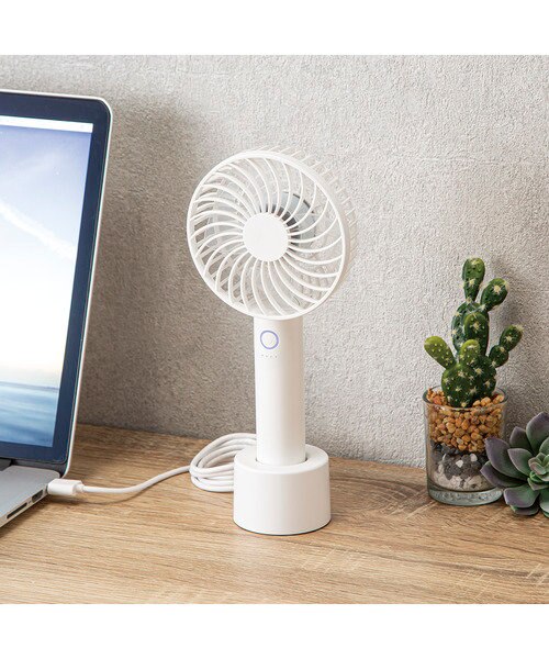 in-1 ハンディファン ホワイト 2WAYスマートハンディーファン ホワイト 72個販売 乾電池式