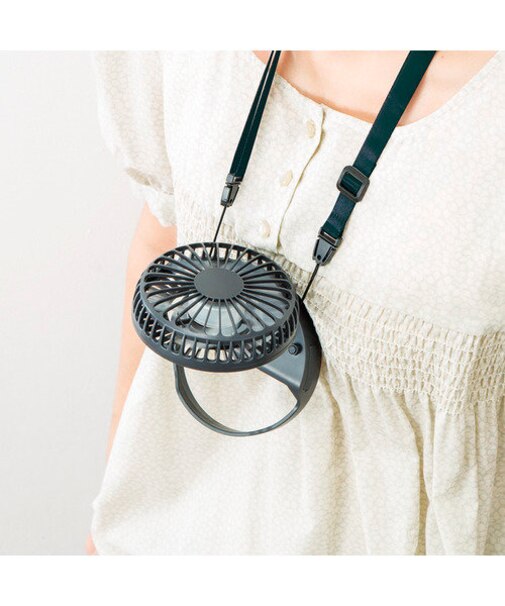 首掛け充電式2Wayファン(HF331NI_DGY ダークグレー)