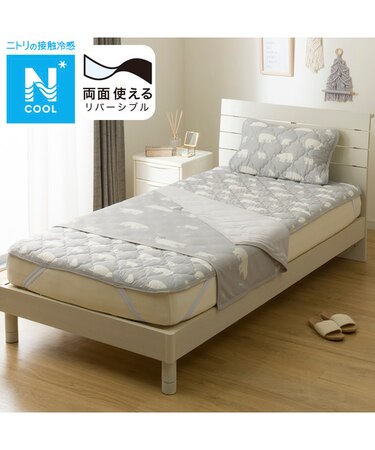 【デコホーム商品】両面使える ひんやりケット シングル(Nクール S2503 ベア)
