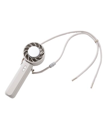 充電式首掛け冷却プレートハンディファン(MN04NG モカ)