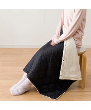 巾着袋付き4wayブランケット(A25 ブラック)