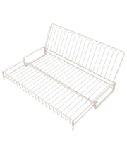 コンパクトに収納できる折りたたみ式水切りラック(モカ DN003)