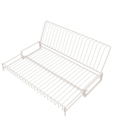 コンパクトに収納できる折りたたみ式水切りラック(モカ DN003)