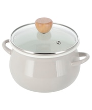 IH・ガス火 ホーロー天ぷら鍋(モカ PO002)