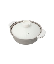 IH持ちやすい軽量土鍋風卓上鍋(18cm モカ KY073)