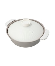 IH持ちやすい軽量土鍋風卓上鍋(24cm モカ KY073)