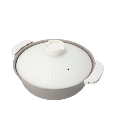 IH持ちやすい軽量土鍋風卓上鍋(24cm モカ KY073)