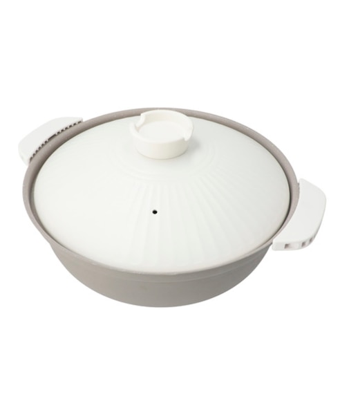 IH持ちやすい軽量土鍋風卓上鍋(27cm モカ KY073)