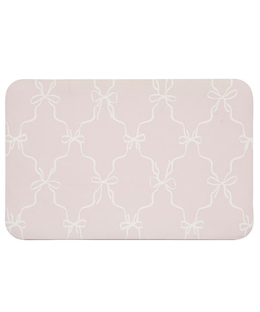 珪藻土入りやわらかバスマット(ソフトカイテキ リボンラティス 38×59 NG09)