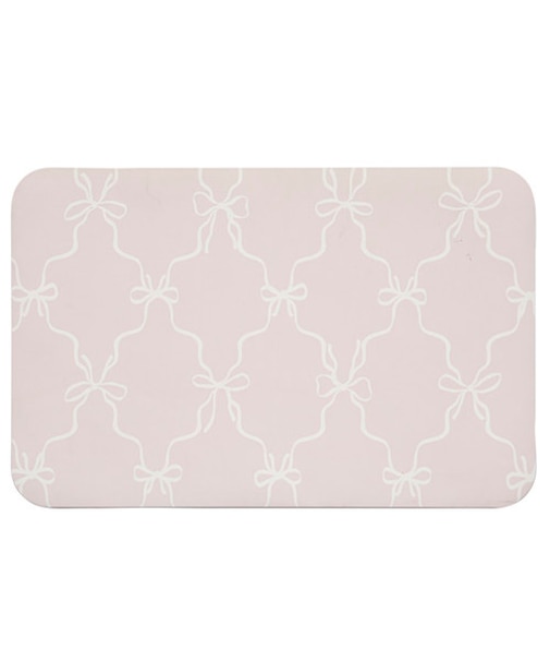 珪藻土入りやわらかバスマット(ソフトカイテキ リボンラティス 38×59 NG09)