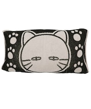 のびのびパイルまくらカバー(デコネコ ブラック)