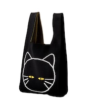 ニットトートバッグ デコネコ