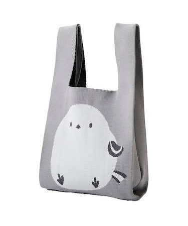 ニットトートバッグ　シマエナガ