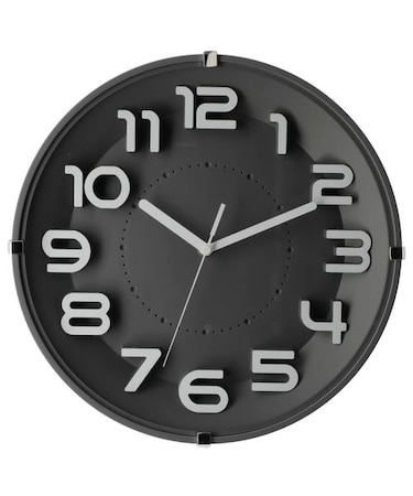 静音秒針 掛け時計(DF-5831GY)