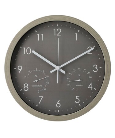 電波 温湿度計付き 掛け置き兼用時計(30RS1T GY FR888)