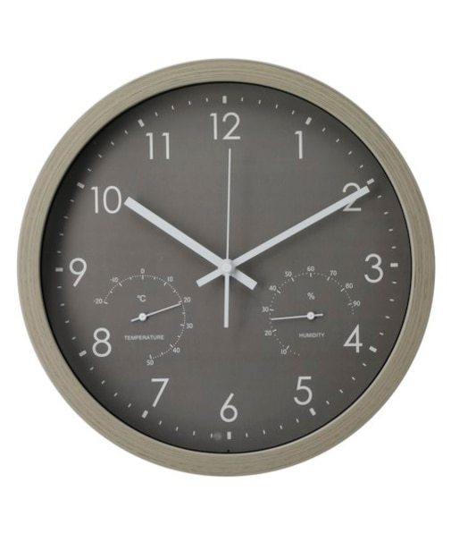 電波 温湿度計付き 掛け置き兼用時計(30RS1T GY FR888)