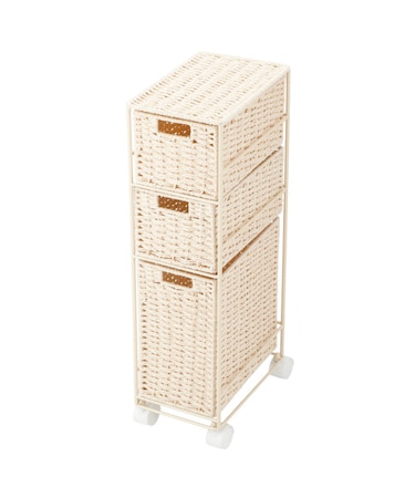 3段スリムワゴン (ライラ ナチュラル)