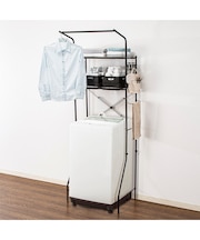 洗濯機ラック(DK003 ブラック)