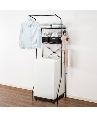 洗濯機ラック(DK003 ブラック)